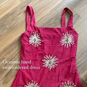 Oceanus swimwear Callie dress red